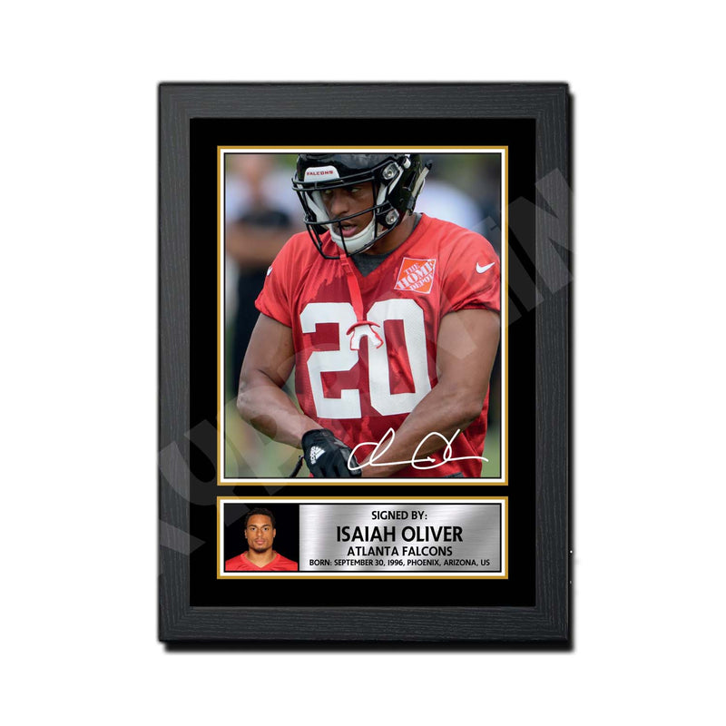 Isaiah Oliver 2 Limited Edition Football Signed Print - American Footballer
