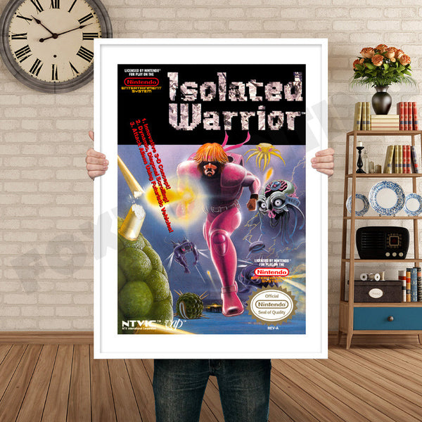 Isolated Warrior Retro Game Inspired Theme Nintendo NES Gaming
