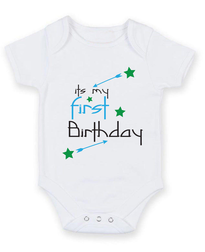 It's My First 1st Birthday2 Baby Grow Bodysuit