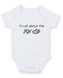 Its All About Kid Life. Personalised Baby Boy Girl Unisex Short Sleeve Bodysuit