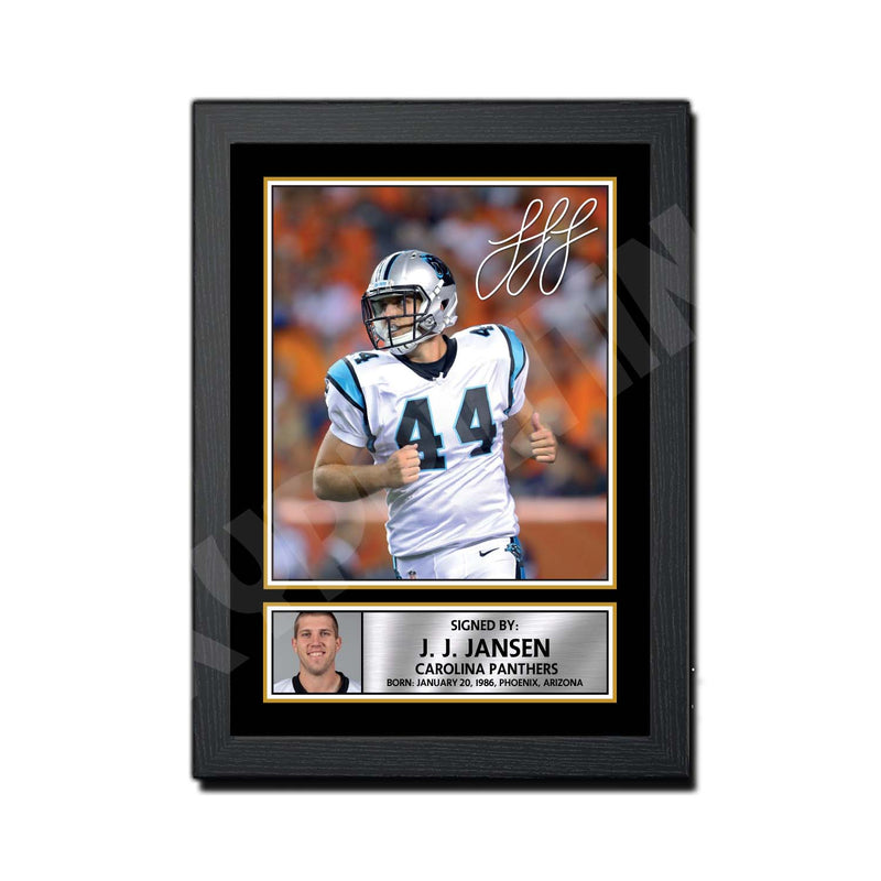 J. J. Jansen 1 Limited Edition Football Signed Print - American Footballer