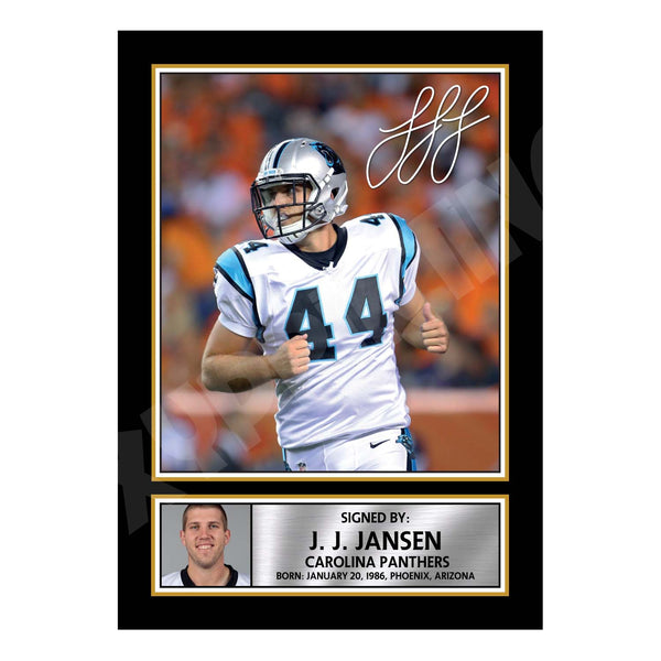 J. J. Jansen 1 American Football Printed Signature Print