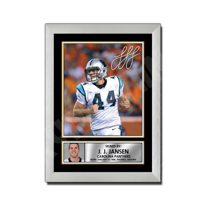 J. J. Jansen 1 Limited Edition Football Signed Print - American Footballer