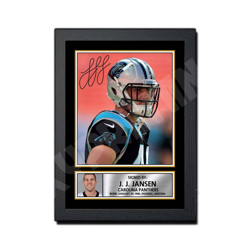 J. J. Jansen 2 Limited Edition Football Signed Print - American Footballer