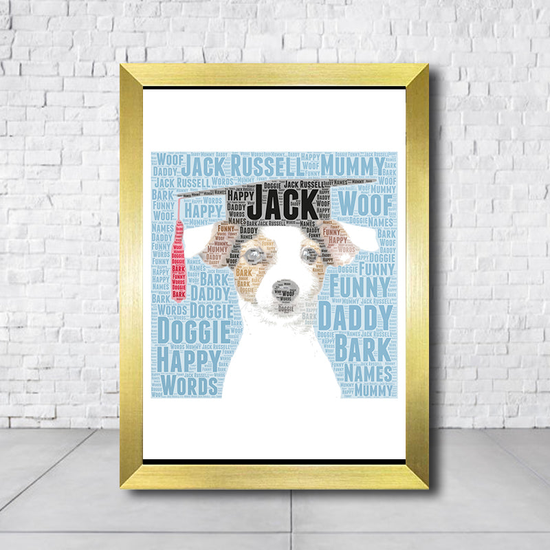 Personalised Jack Russell 2 Word Art Poster Print