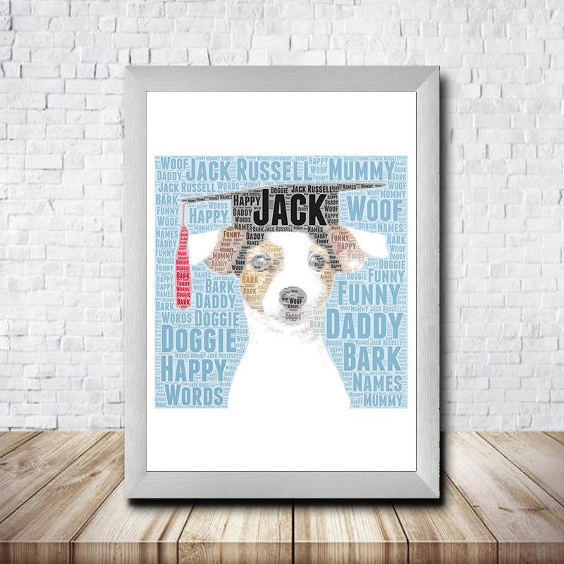 Personalised Jack Russell 2 Word Art Poster Print