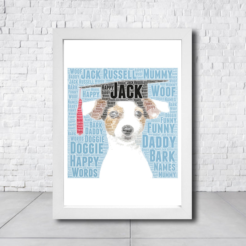 Personalised Jack Russell 2 Word Art Poster Print