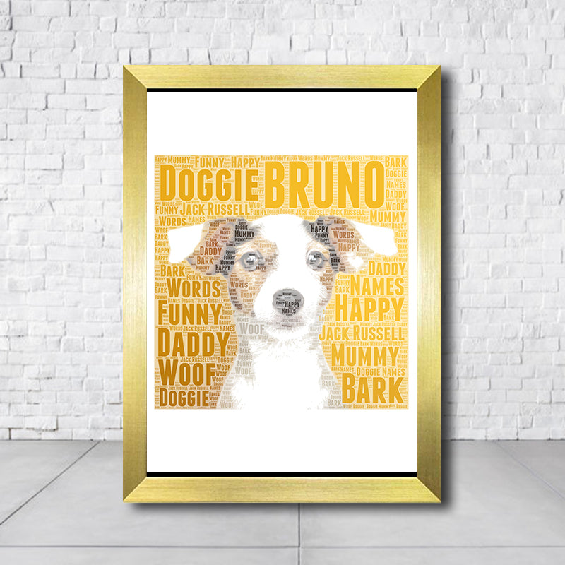 Personalised Jack Russell Word Art Poster Print