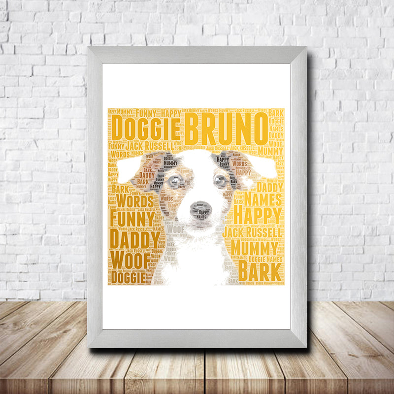 Personalised Jack Russell Word Art Poster Print