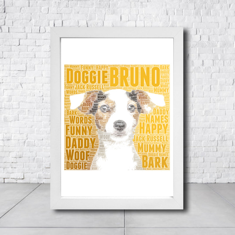 Personalised Jack Russell Word Art Poster Print