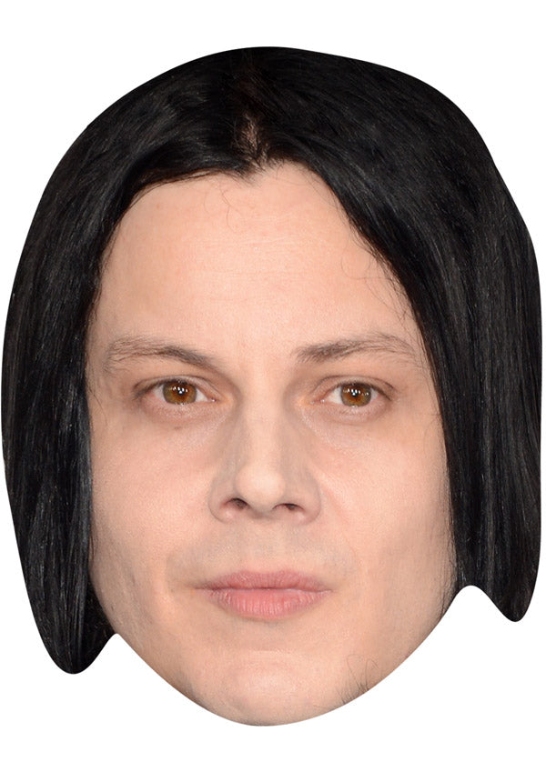 JACK WHITE JB - Music Star Fancy Dress Cardboard Celebrity Party Face Mask