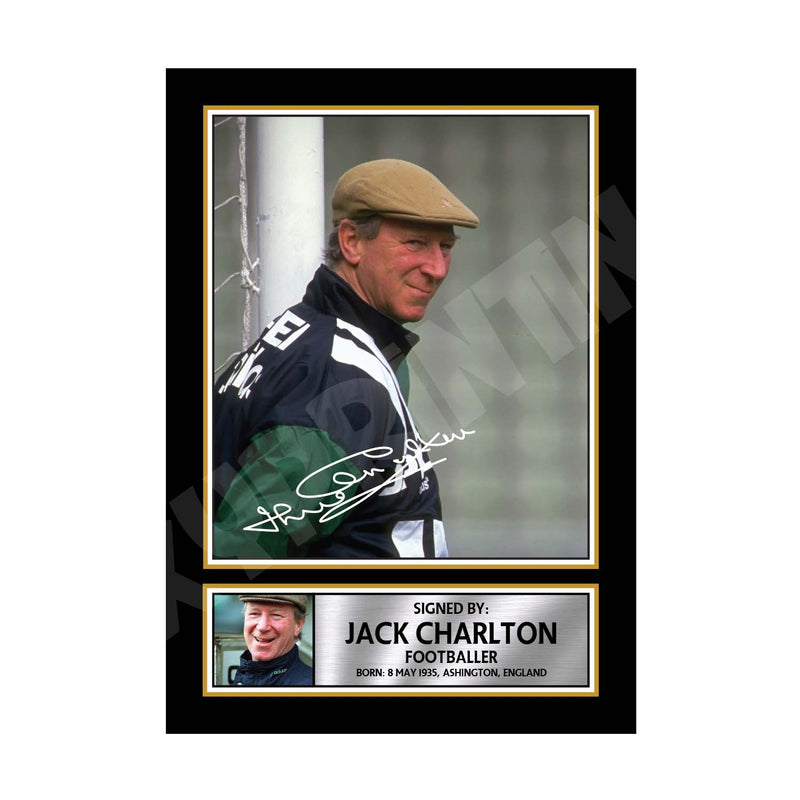 JACK CHARLTON Limited Edition Football Player Signed Print - Football