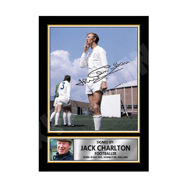 JACK CHARLTON 2 Football Player Printed Signature Print