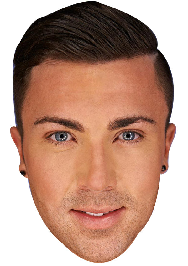 JAMES TINDALE JB - Geordie Shore Fancy Dress Cardboard Celebrity Party Face Mask