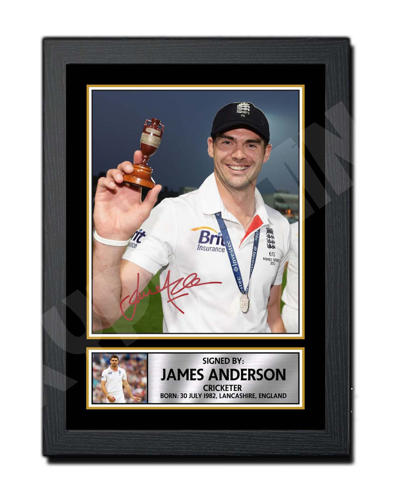 JAMES ANDERSON 2 Limited Edition Cricketer Signed Print - Cricket Player