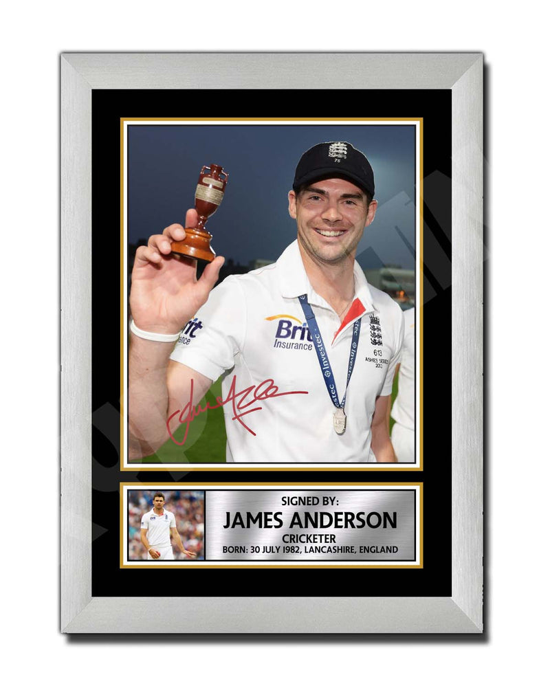 JAMES ANDERSON 2 Limited Edition Cricketer Signed Print - Cricket Player