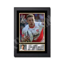 JAMES ROBY 2 Limited Edition Rugby Player Signed Print - Rugby
