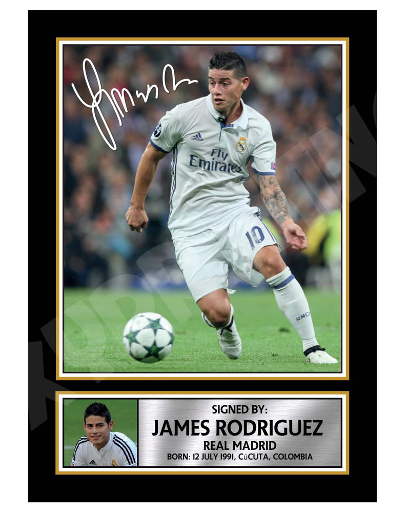 JAMES RODRIGUEZ 2 Limited Edition Football Player Signed Print - Football