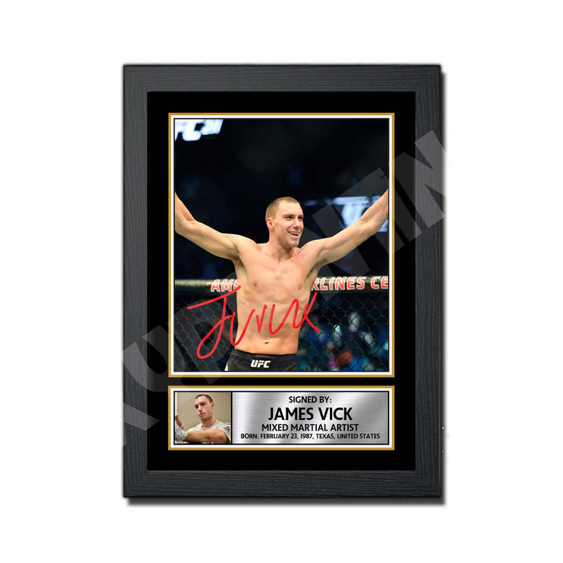 JAMES VICK 2 Limited Edition MMA Wrestler Signed Print - MMA Wrestling