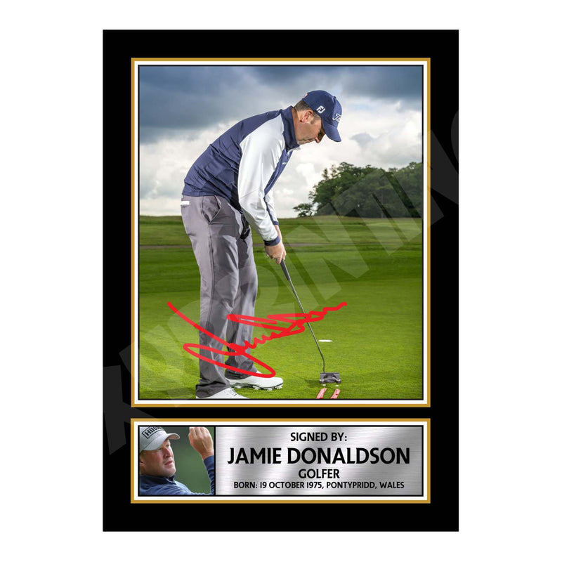 JAMIE DONALDSON Limited Edition Golfer Signed Print - Golf