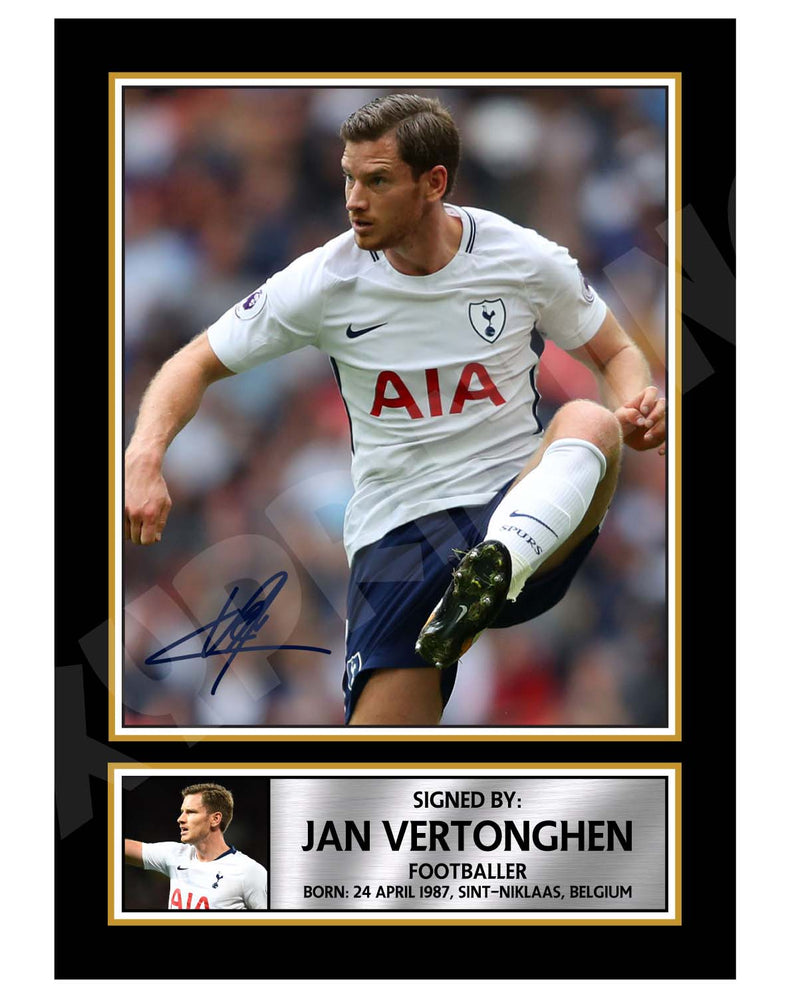 JAN VERTONGHEN Limited Edition Football Player Signed Print - Football