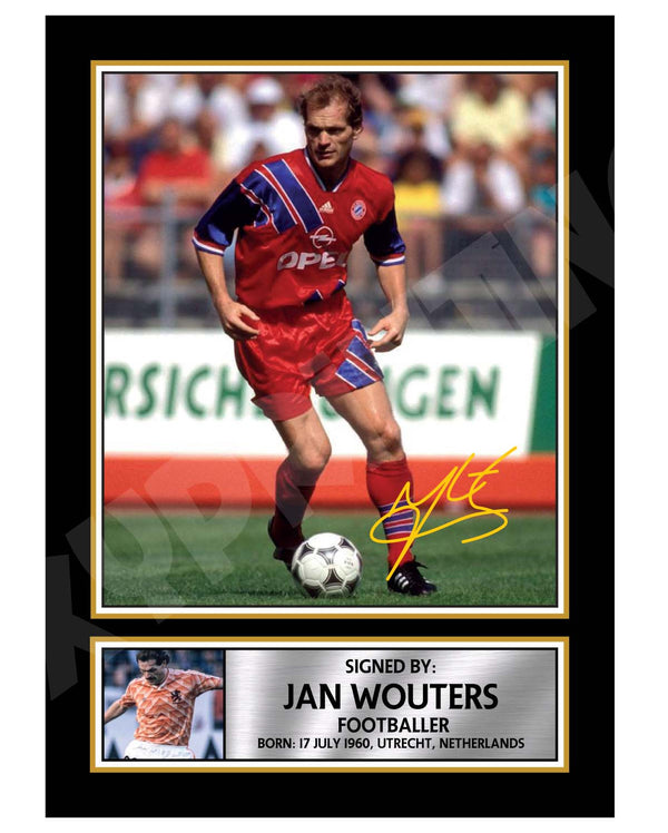 JAN WOUTERS 2 Football Player Printed Signature Print