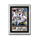 JARED GOFF (1) Limited Edition Football Signed Print - American Footballer
