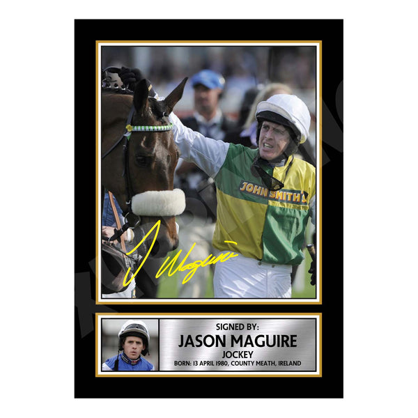 JASON MAGUIRE 2 Horse Racer Printed Signature Print – Horse Racing