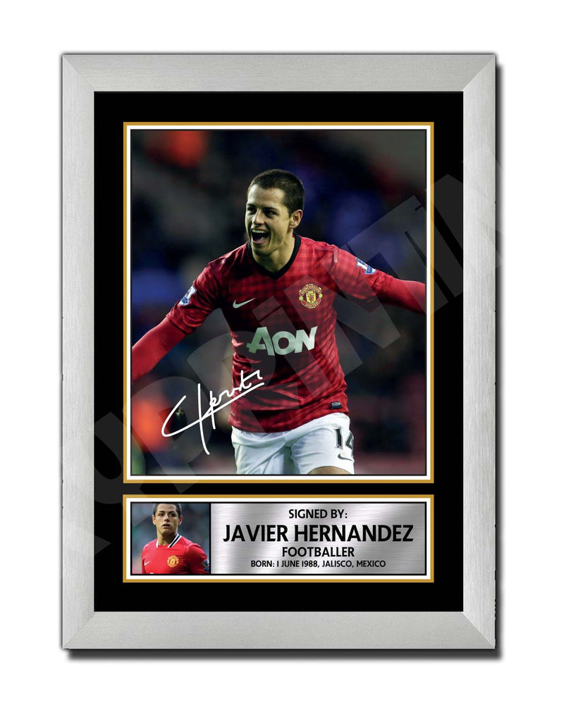 JAVIER HERNANDEZ 2 Limited Edition Football Player Signed Print - Football