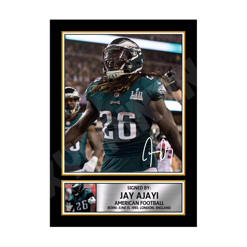 JAY AJAYI 2 Limited Edition Football Signed Print - American Footballer
