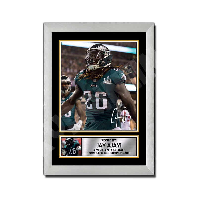 JAY AJAYI 2 Limited Edition Football Signed Print - American Footballer