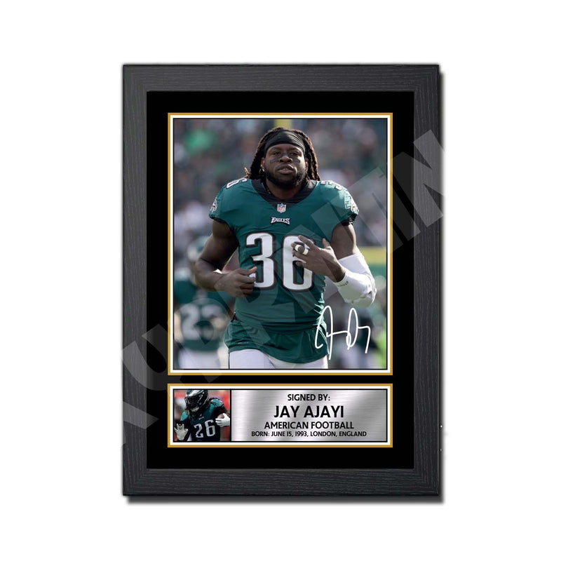 JAY AJAYI (1) Limited Edition Football Signed Print - American Footballer