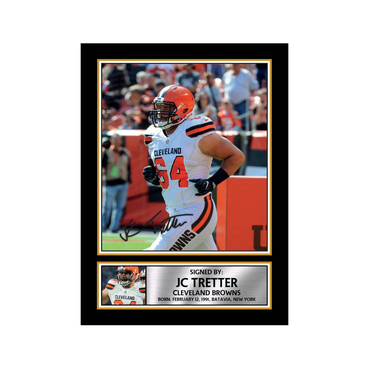 JC Tretter American Football Printed Signature Print – A1 Print Only