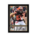 JC Tretter 2 Limited Edition Football Signed Print - American Footballer