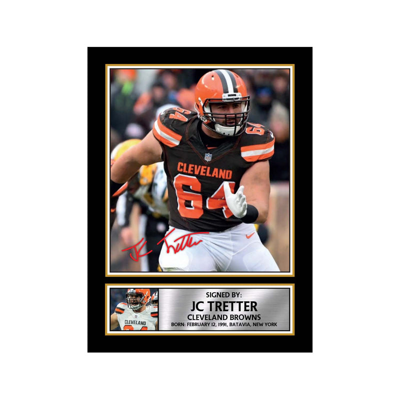 JC Tretter 2 Limited Edition Football Signed Print - American Footballer