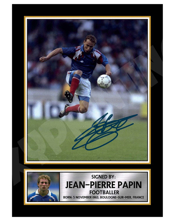 JEAN PIERRE PAPIN Football Player Printed Signature Print
