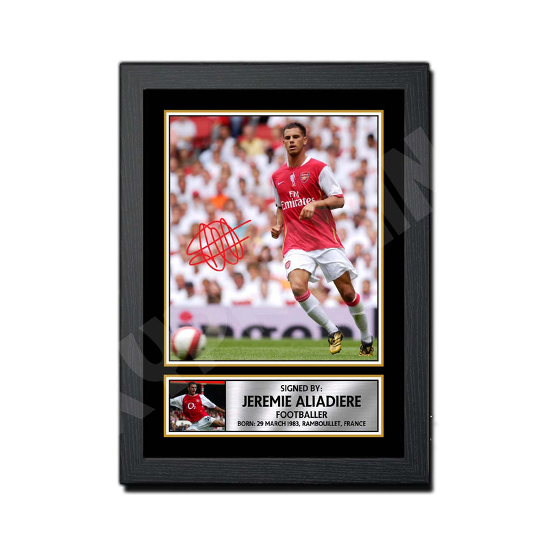JEREMIE ALIADIERE Limited Edition Football Player Signed Print - Football