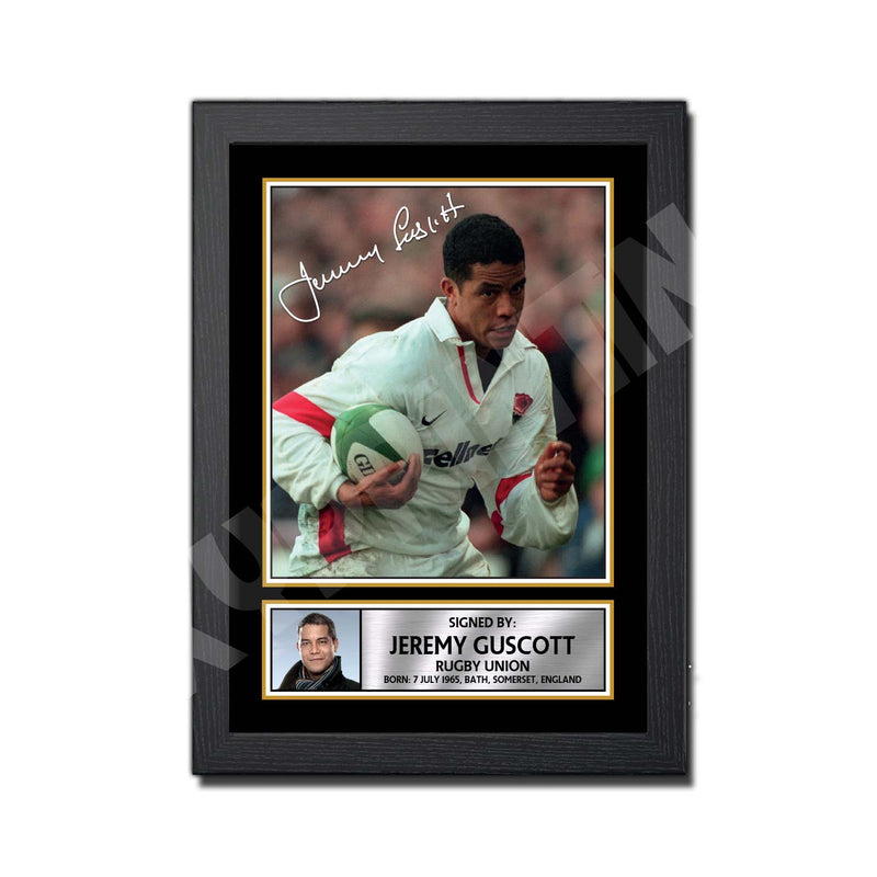 JEREMY GUSCOTT 1 Limited Edition Rugby Player Signed Print - Rugby