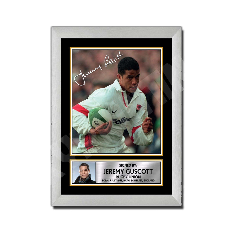 JEREMY GUSCOTT 1 Limited Edition Rugby Player Signed Print - Rugby