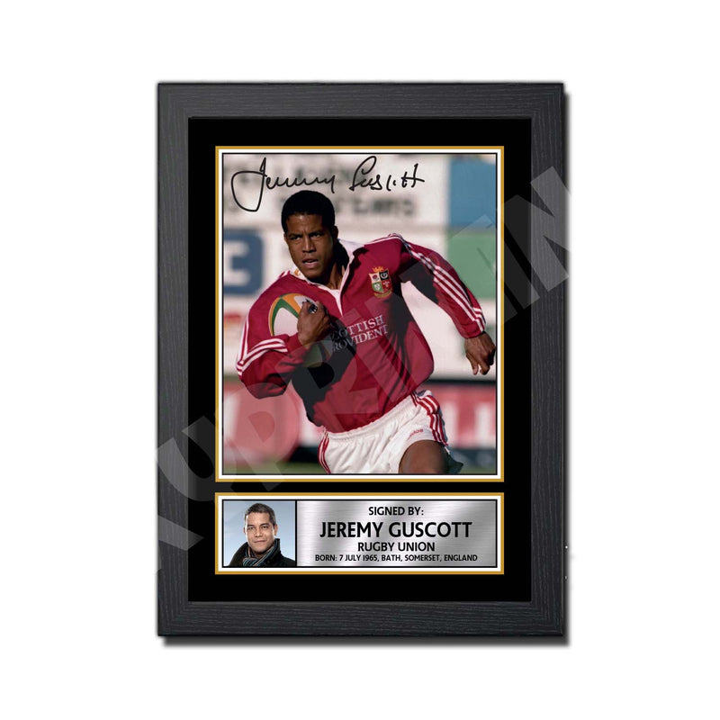 JEREMY GUSCOTT 2 Limited Edition Rugby Player Signed Print - Rugby