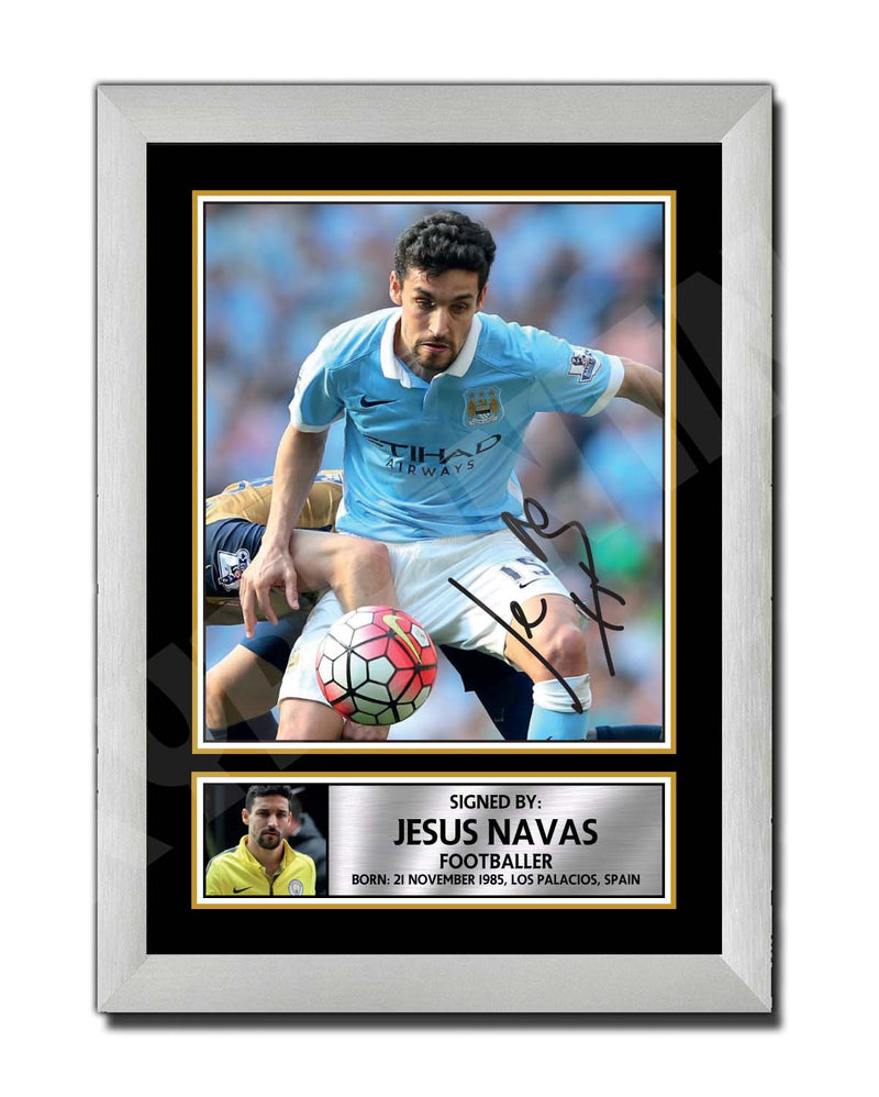 JESUS NAVAS 2 Limited Edition Football Player Signed Print - Football