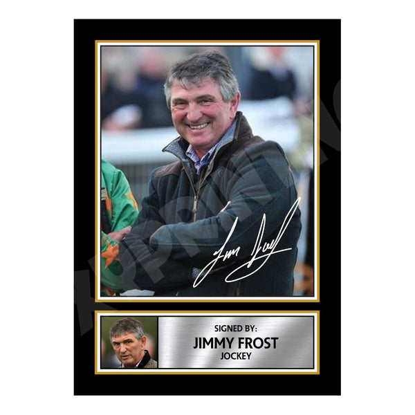 JIMMY FROST 2 Horse Racer Printed Signature Print – Horse Racing