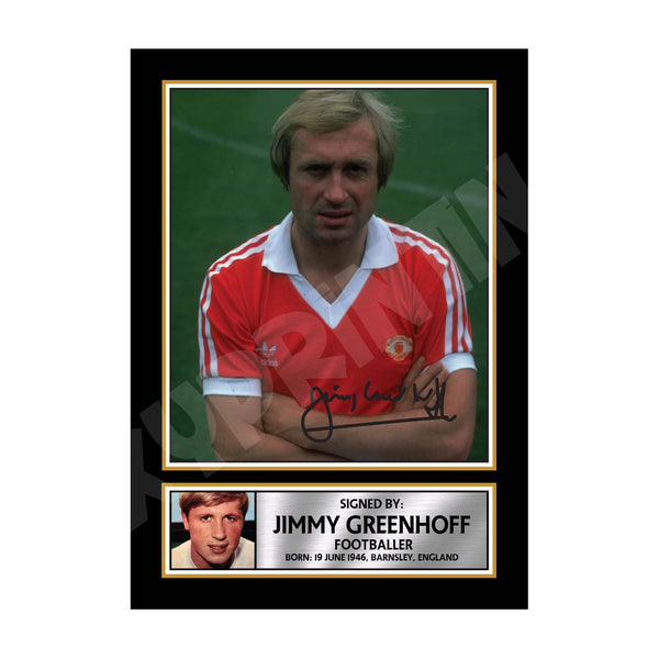 JIMMY GREENHOFF Football Player Printed Signature Print