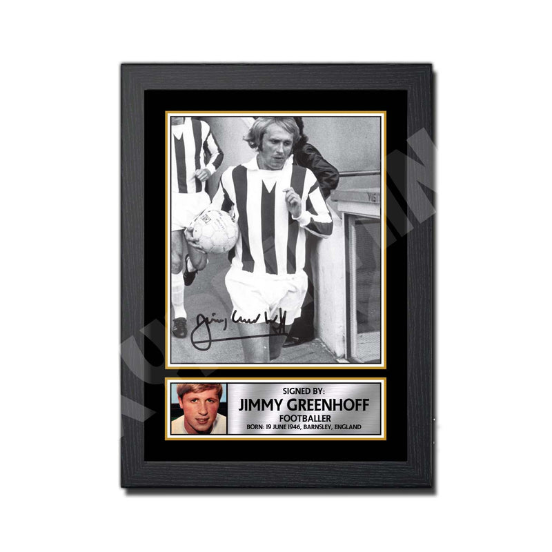 JIMMY GREENHOFF 2 Limited Edition Football Player Signed Print - Football