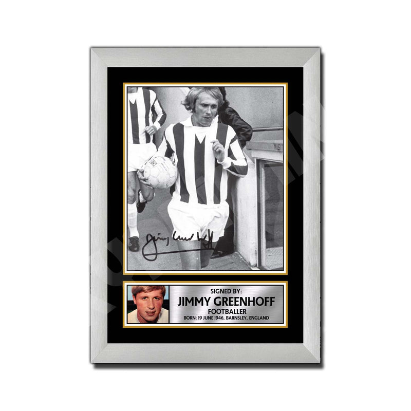 JIMMY GREENHOFF 2 Limited Edition Football Player Signed Print - Football