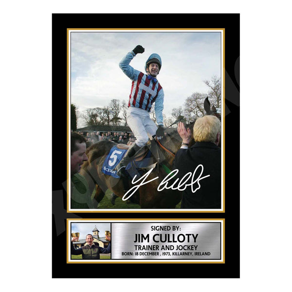JIM CULLOTY 2 Horse Racer Printed Signature Print – Horse Racing