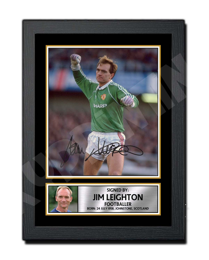 JIM LEIGHTON 2 Limited Edition Football Player Signed Print - Football