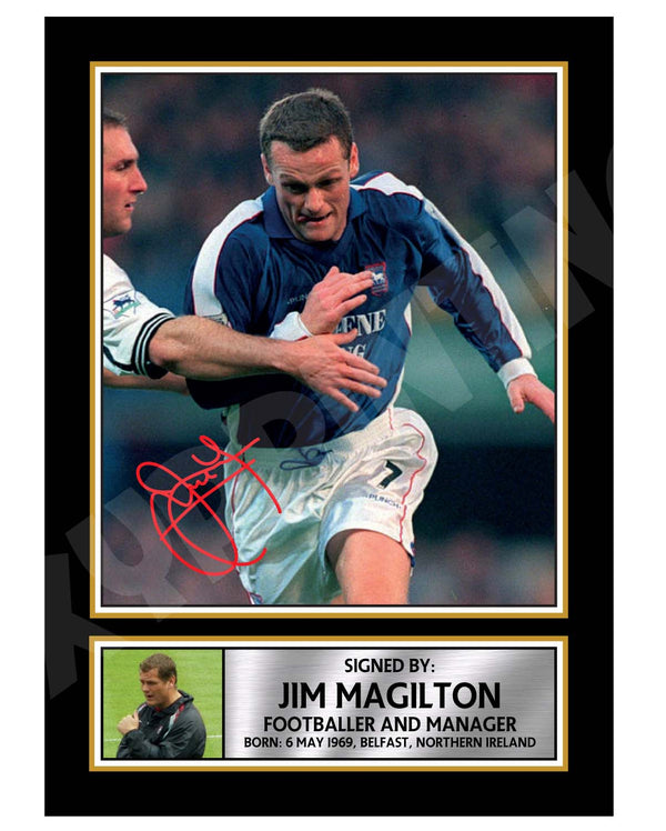 JIM MAGILTON Football Player Printed Signature Print