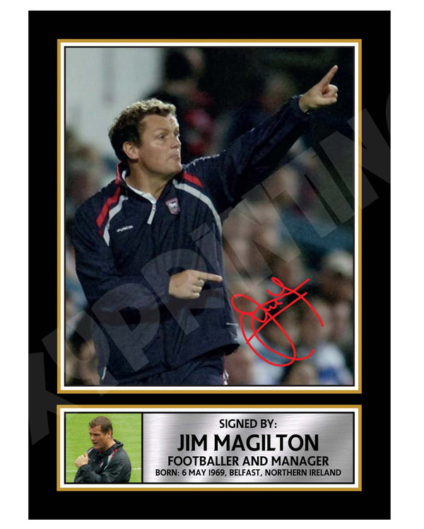 JIM MAGILTON 2 Football Player Printed Signature Print
