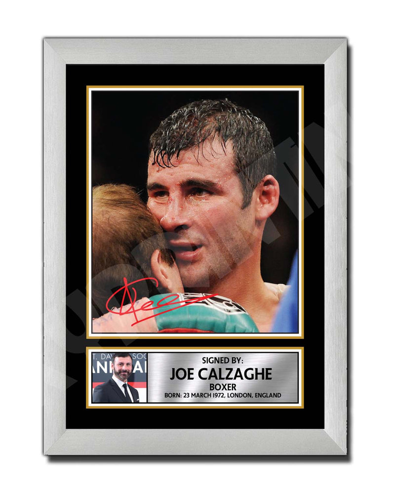 JOE CALZAGHE remake Limited Edition Boxer Signed Print - Boxing